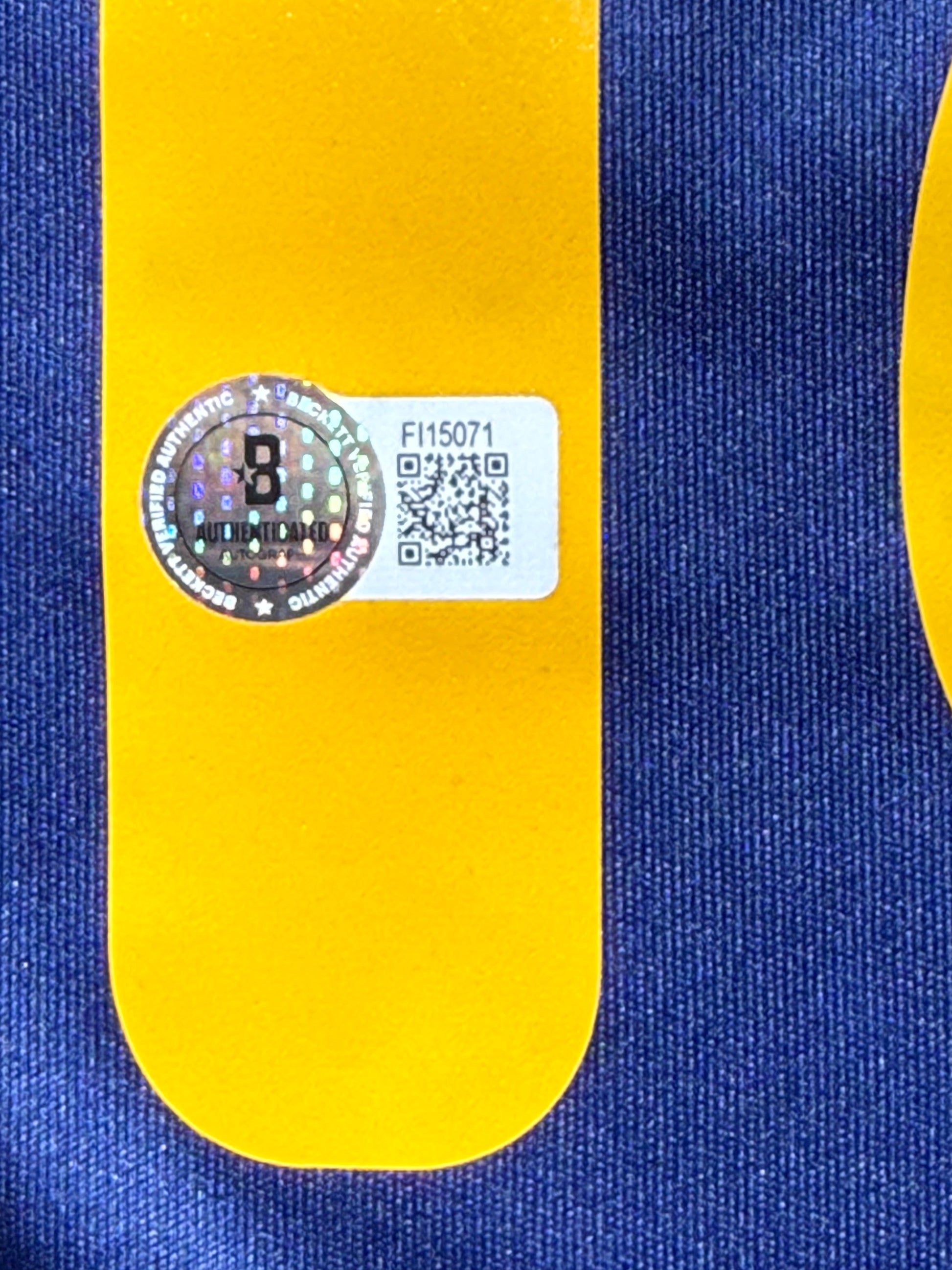Maillot Exterieur Espagne Edition Coupe du Monde 2010 Pays-Bas/Espagne  signe par Pedro et Certifie par Beckett authentic-signatures