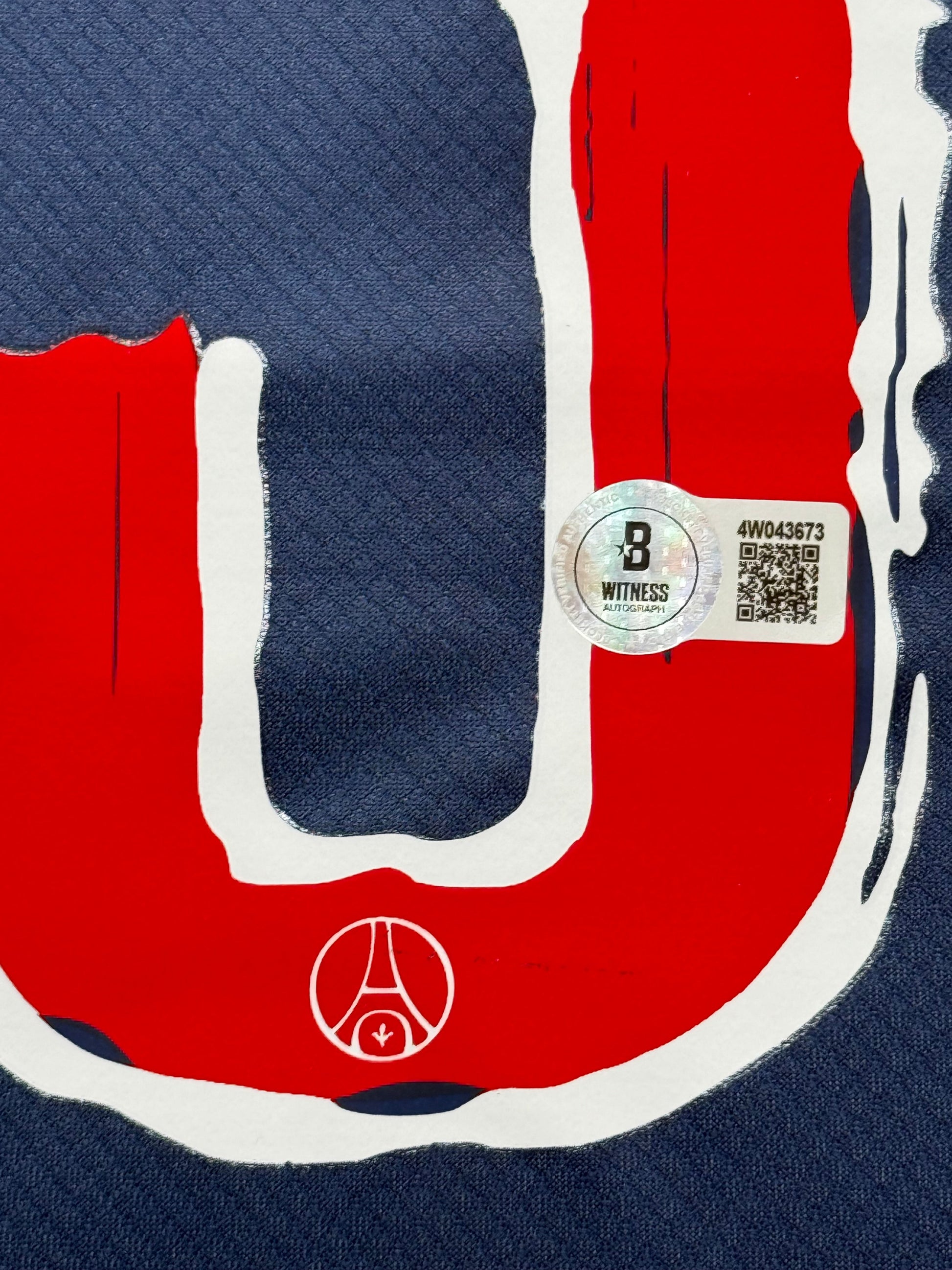 Maillot Domicile signe par ZAIRE-EMERY Paris Saint Germain 2024-25 Certifié par Beckett authentic-signatures