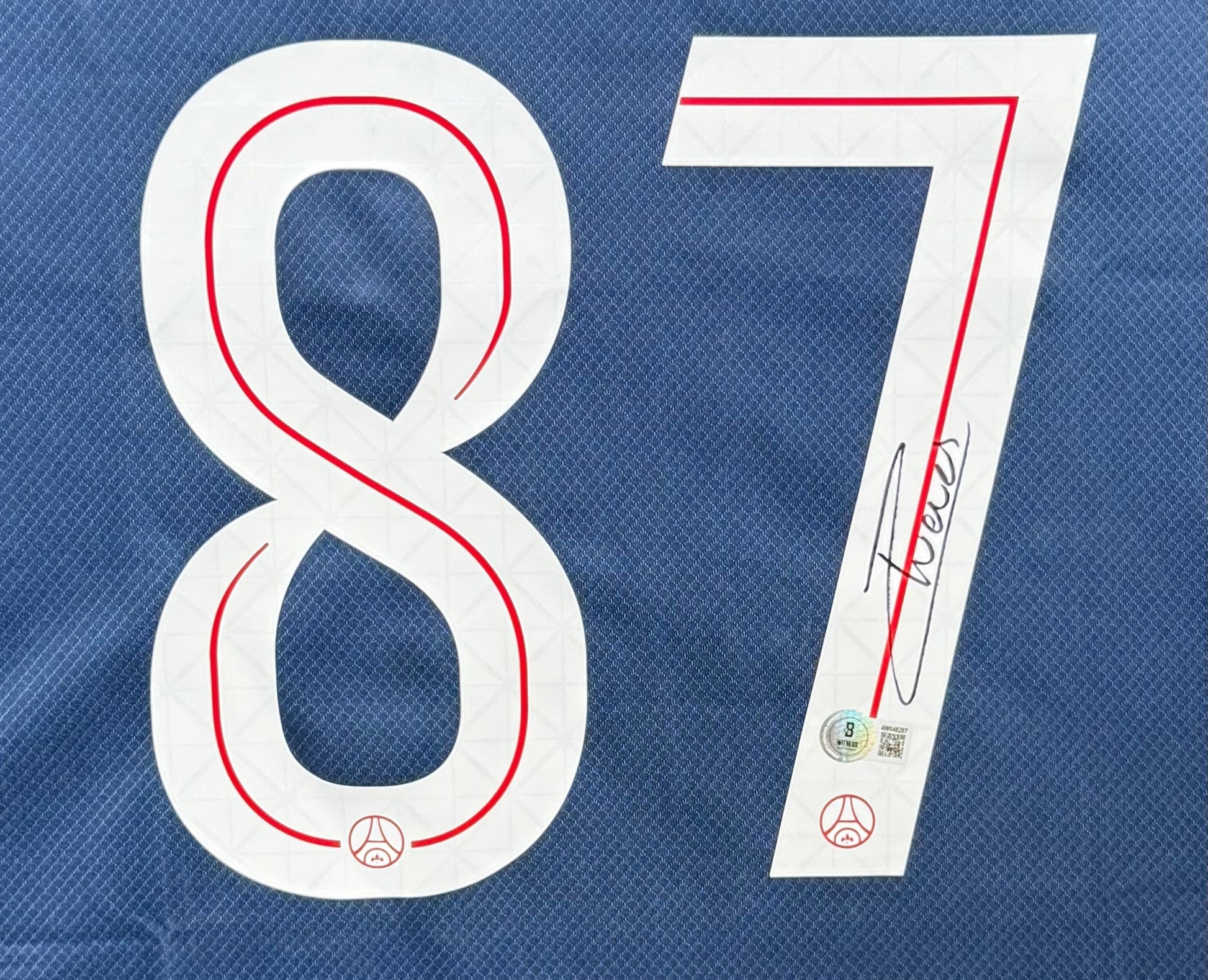 Maillot Paris Saint Germain Domicile signe par Joao Neves 2025-26 Certifié par Beckett authentic-signatures