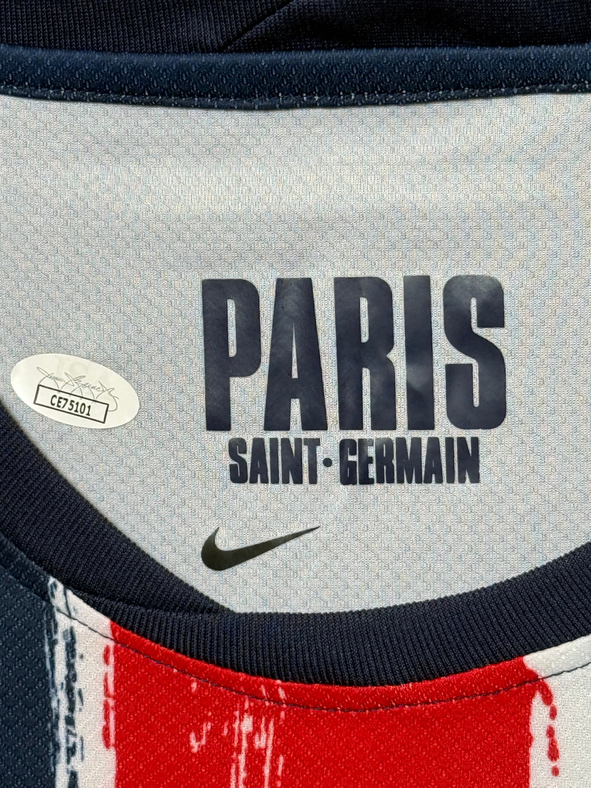 Maillot Domicile signe par Ousmane DEMBELE Paris Saint Germain 2024-25 Certifié par JSA authentic-signatures