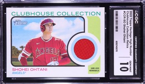 Shohei Ohtani 2022 Topps Heritage Clubhouse Relics #CCR-SO (CGC 10) authentic-signatures