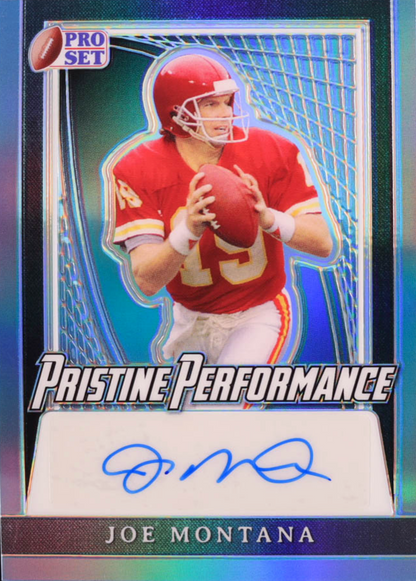 Joe Montana Signed 2024 Leaf Pristine Performance #PPJM3 authentic-signatures