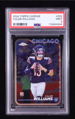 Caleb Williams 2024 Topps Chrome RC #202 (PSA 9) authentic-signatures