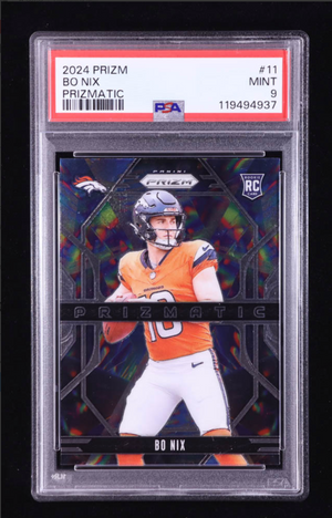 Bo NIX Panini Prizm Prizmatic #11 RC (PSA 9) authentic-signatures