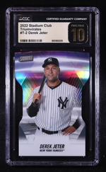 Derek Jeter 2022 Stadium Club Triumvirates #T2 (CGC Pristine 10) authentic-signatures