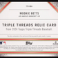 Mookie Betts Topps Triple Threads Game Used Relic Sapphire TTRMB4 #3/3 authentic-signatures