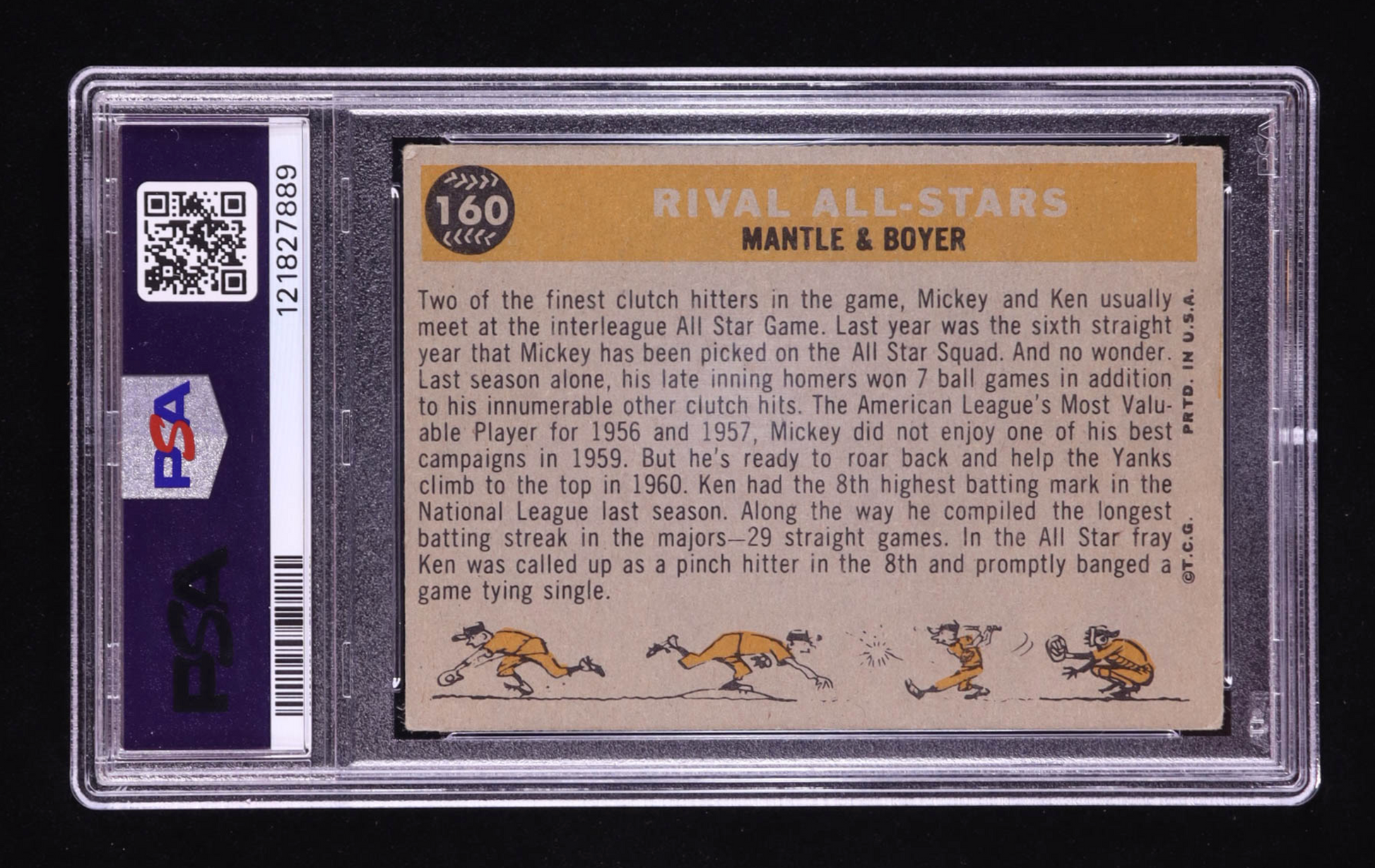 Mickey Mantle / Ken Boyer 1960 Topps #160 / Rival All-Stars (PSA 3) authentic-signatures
