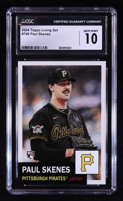 Paul Skenes 2024 Topps Living Set #768 RC (CGC 10) authentic-signatures