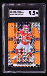 Patrick Mahomes II 2022 Panini Mosaic Orange Reactive Prizm #256 (SGC 9.5) authentic-signatures