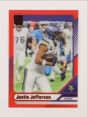 Justin Jefferson 2024 Clearly Donruss Red #35 authentic-signatures