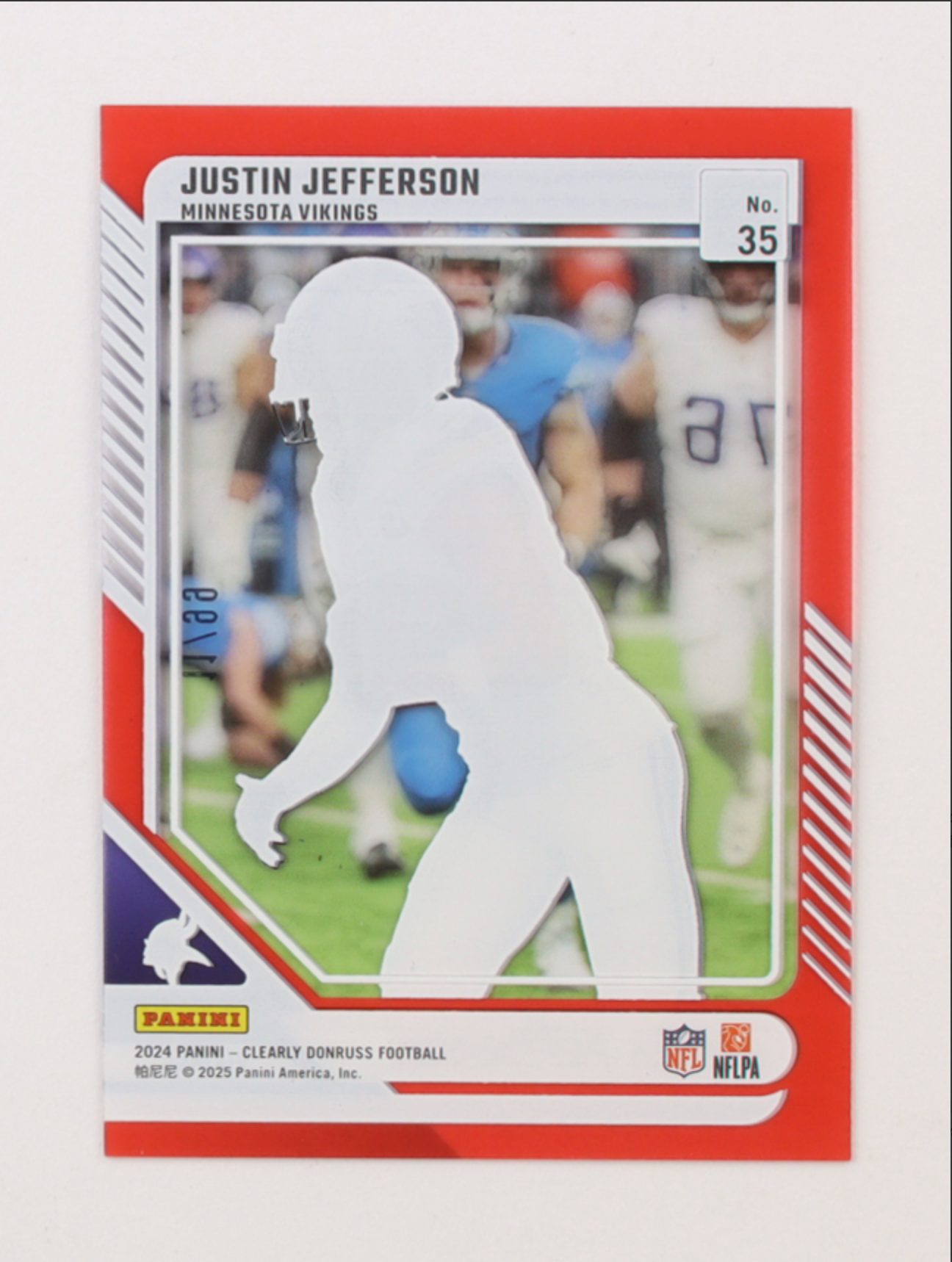 Justin Jefferson 2024 Clearly Donruss Red #35 authentic-signatures