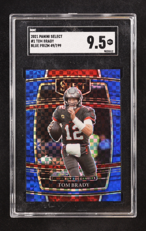 Tom Brady 2021 Select Prizm Blue #1 #049/199 (SGC 9.5) authentic-signatures