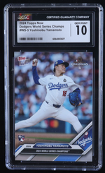 Yoshinobu Yamamoto 2024 Topps Now Dodgers World Series Champs #WS5 RC (CGC 10) authentic-signatures