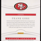 Frank Gore 2022 Panini National Treasures Lasting Legacies Material Autographs #68/99 authentic-signatures
