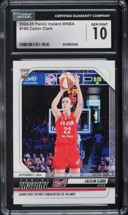 2024-25 Panini Instant WNBA Caitlin Clark #195 (CGC 10) authentic-signatures