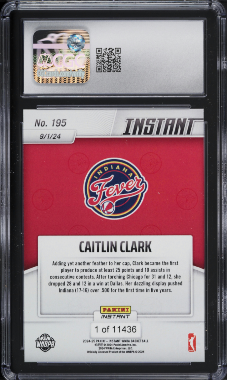 2024-25 Panini Instant WNBA Caitlin Clark #195 (CGC 10) authentic-signatures
