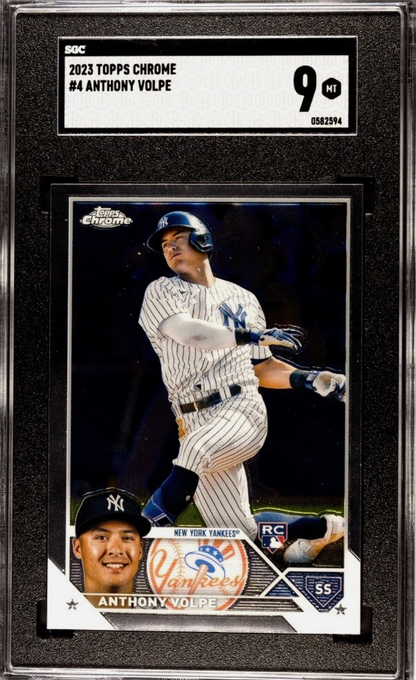 Anthony Volpe 2023 Topps Chrome #4 (SGC 9) authentic-signatures