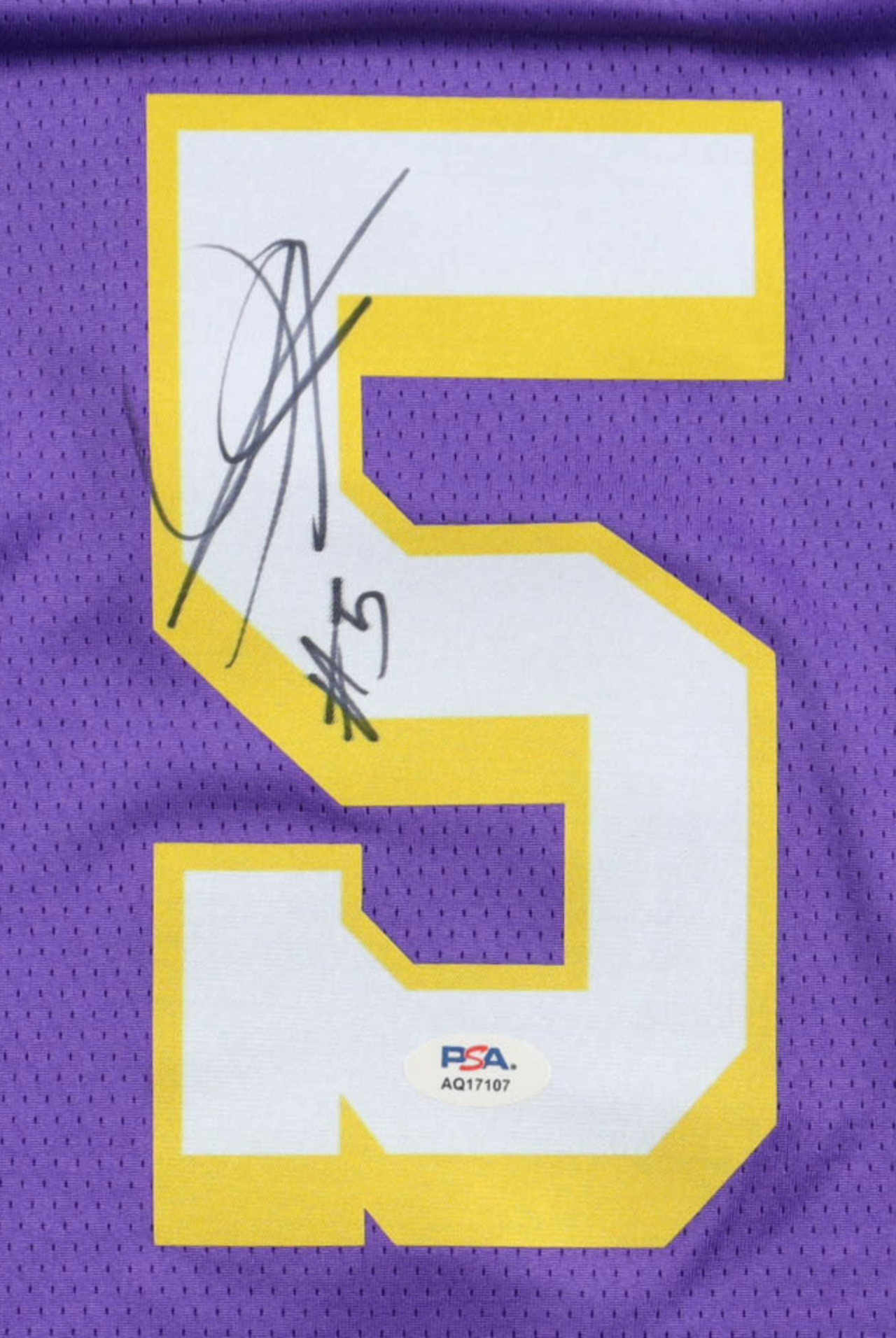 Maillot Authentique Los Angeles Lakers Exterieur signe par Deandre Ayton et certifie par PSA authentic-signatures
