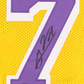 Maillot Custom Los Angeles Lakers signe par Gabe Vincent et certifie par Beckett authentic-signatures