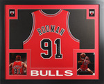Cadre Maillot Authentique Chicago Bulls signe par Dennis Rodman et certifie par Beckett authentic-signatures