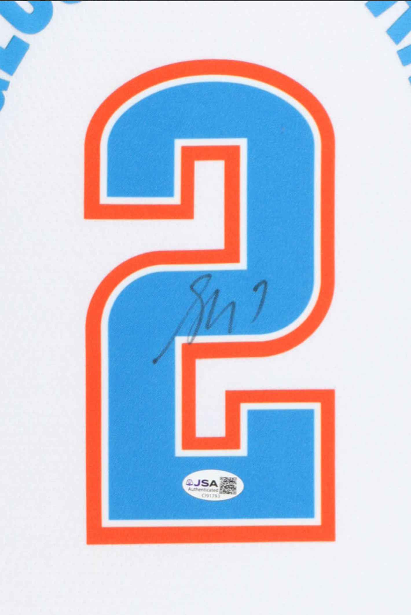 Cadre Maillot Authentique OKC Thunder signe par Shai Gilgeous Alexander certifie par JSA authentic-signatures