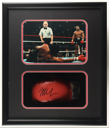 Cadre Gant de Boxe signe par Mike Tyson certifie par JSA et Mike Tyson authentic-signatures