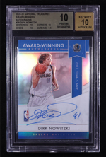 Dirk Nowitzki 2020-21 Panini National Treasures Award-Winning Autographs #29 (BGS 10) authentic-signatures