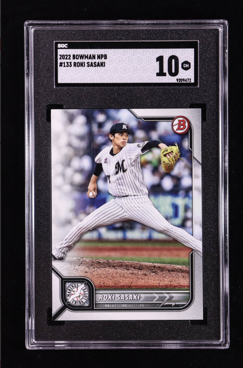 Roki Sasaki 2022 Bowman NPB #133 RC (SGC 10) authentic-signatures
