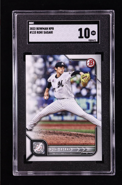 Roki Sasaki 2022 Bowman NPB #133 RC (SGC 10) authentic-signatures