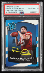 Patrick Mahomes II Signed 2017 Donruss #327 RR RC (PSA | Auto 10) authentic-signatures