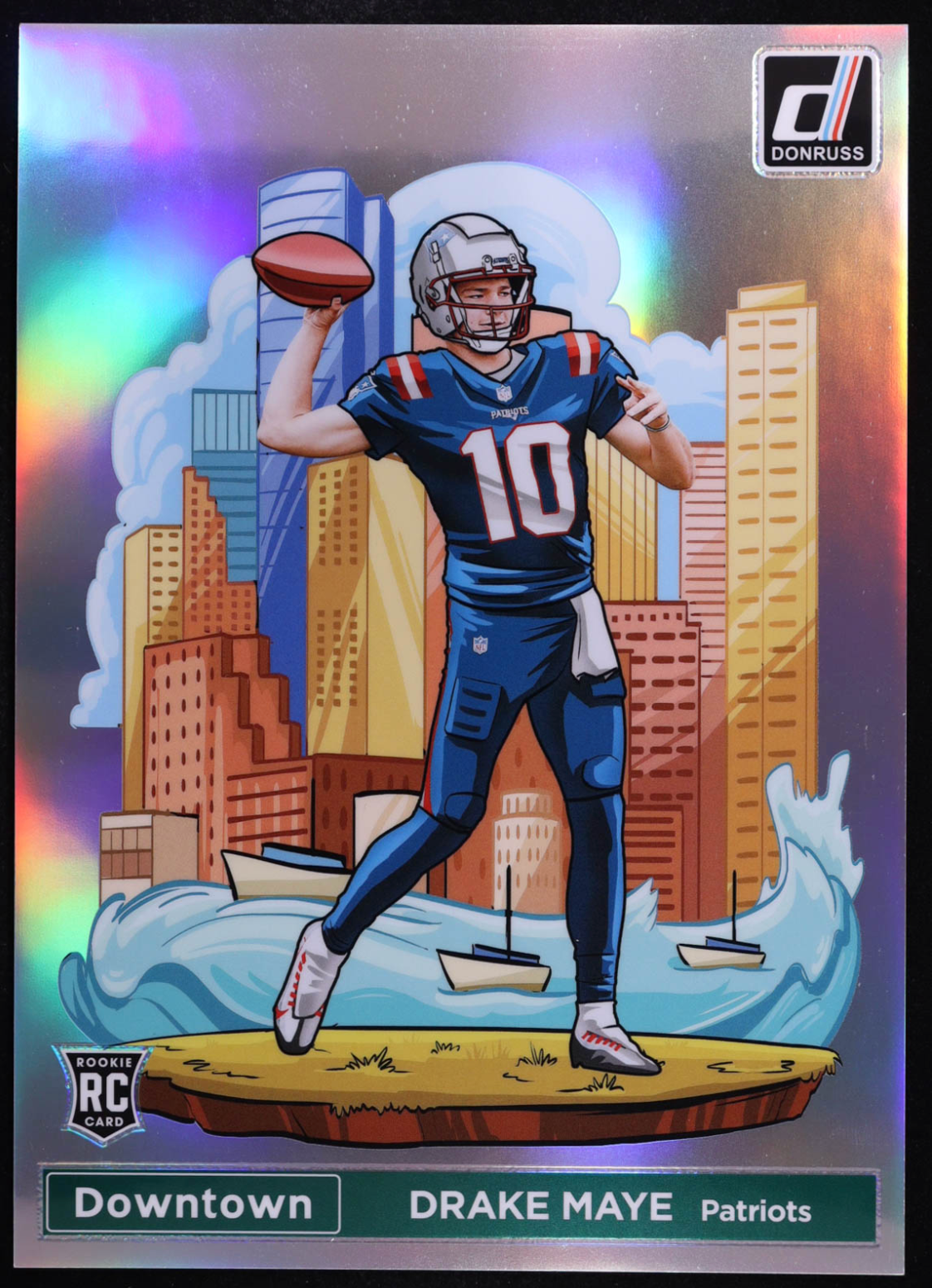 Drake Maye 2024 Donruss Downtown! Oversize #13 RC authentic-signatures