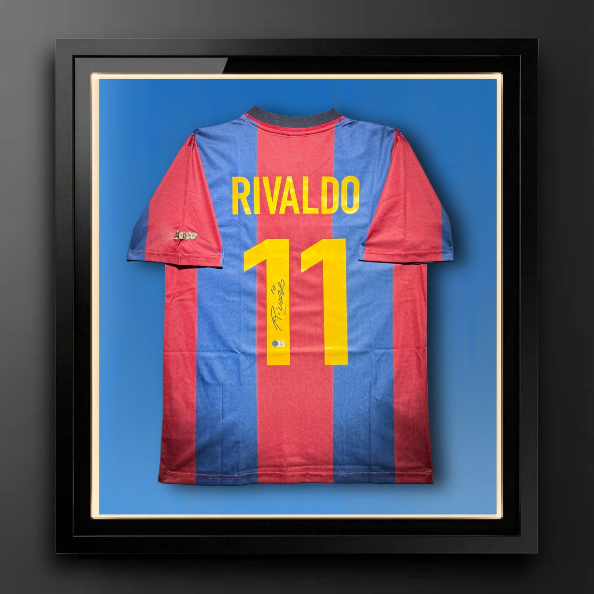 Rivaldo Ferreira Signed F.C. Barcelona Authentic Jersey Certified by Beckett authentic-signatures