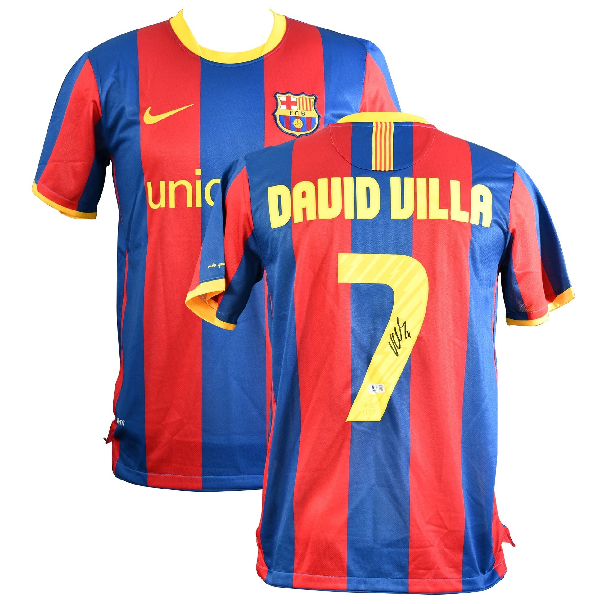 David Villa Signed FC Barcelona Authentic Jersey Certified by Beckett authentic-signatures