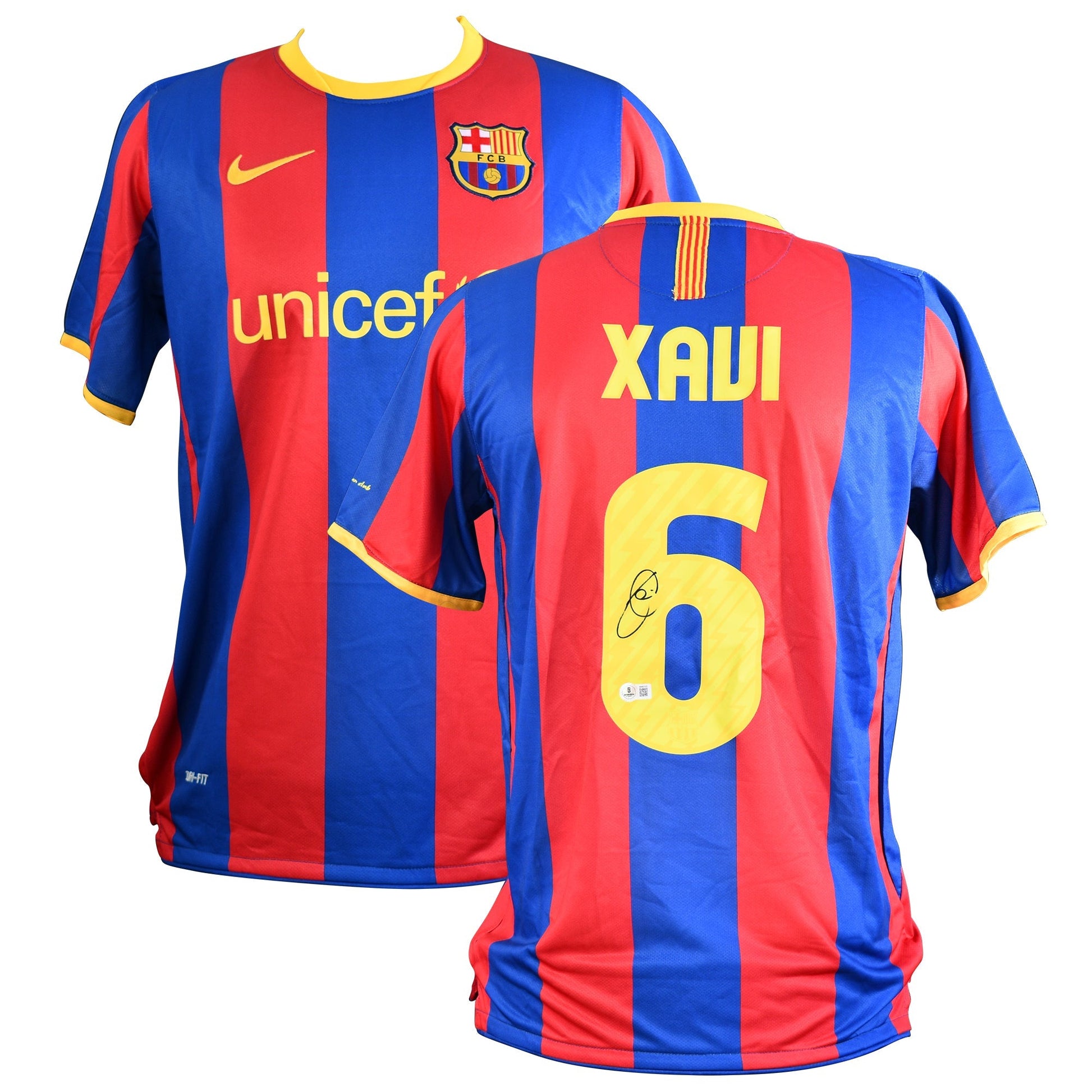 Xavi Hernandez Signed FC Barcelona Jersey Certified by Beckett authentic-signatures