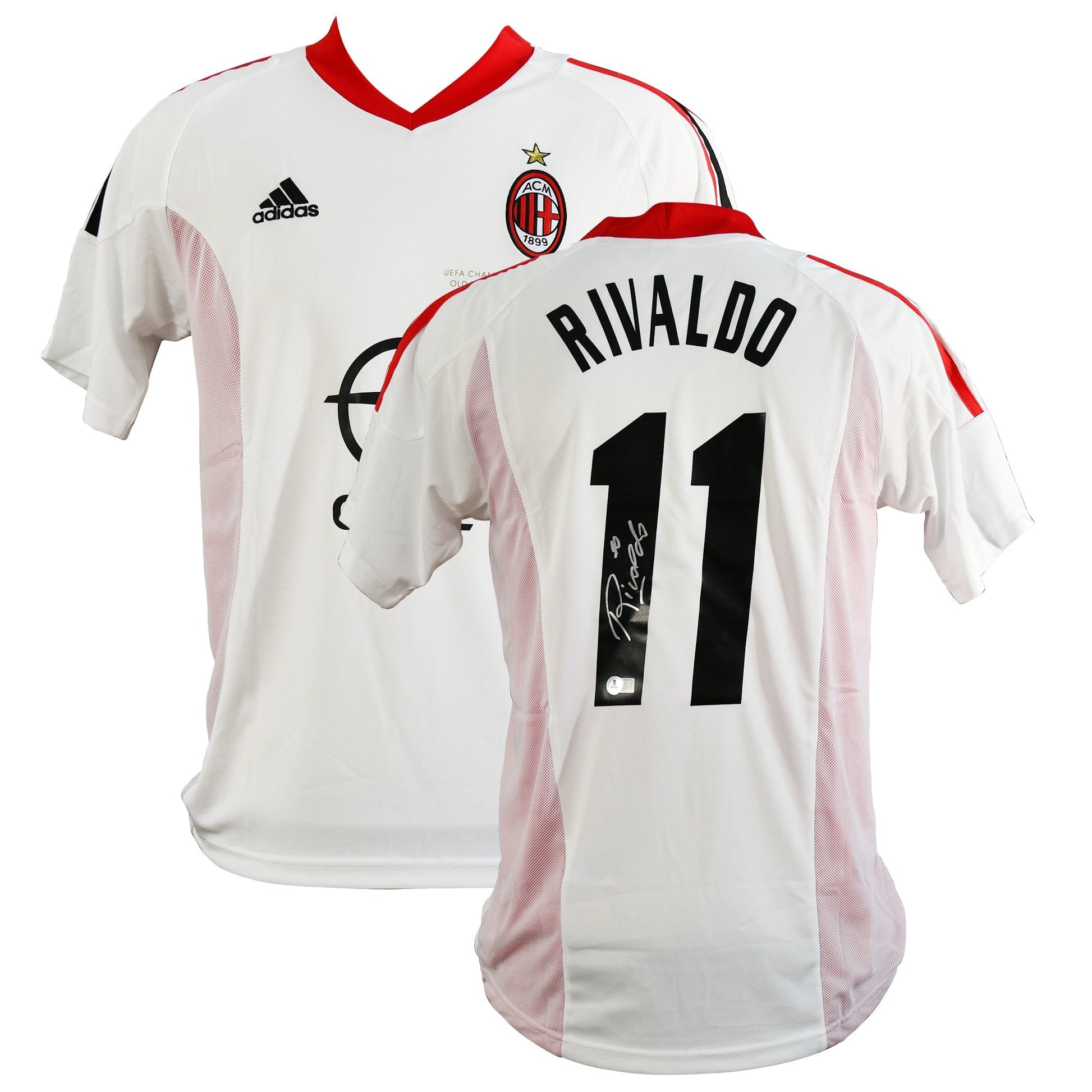 Rivaldo Signed AC Milan Jersey Certified by Beckett from the 2003 Champions League Final authentic-signatures