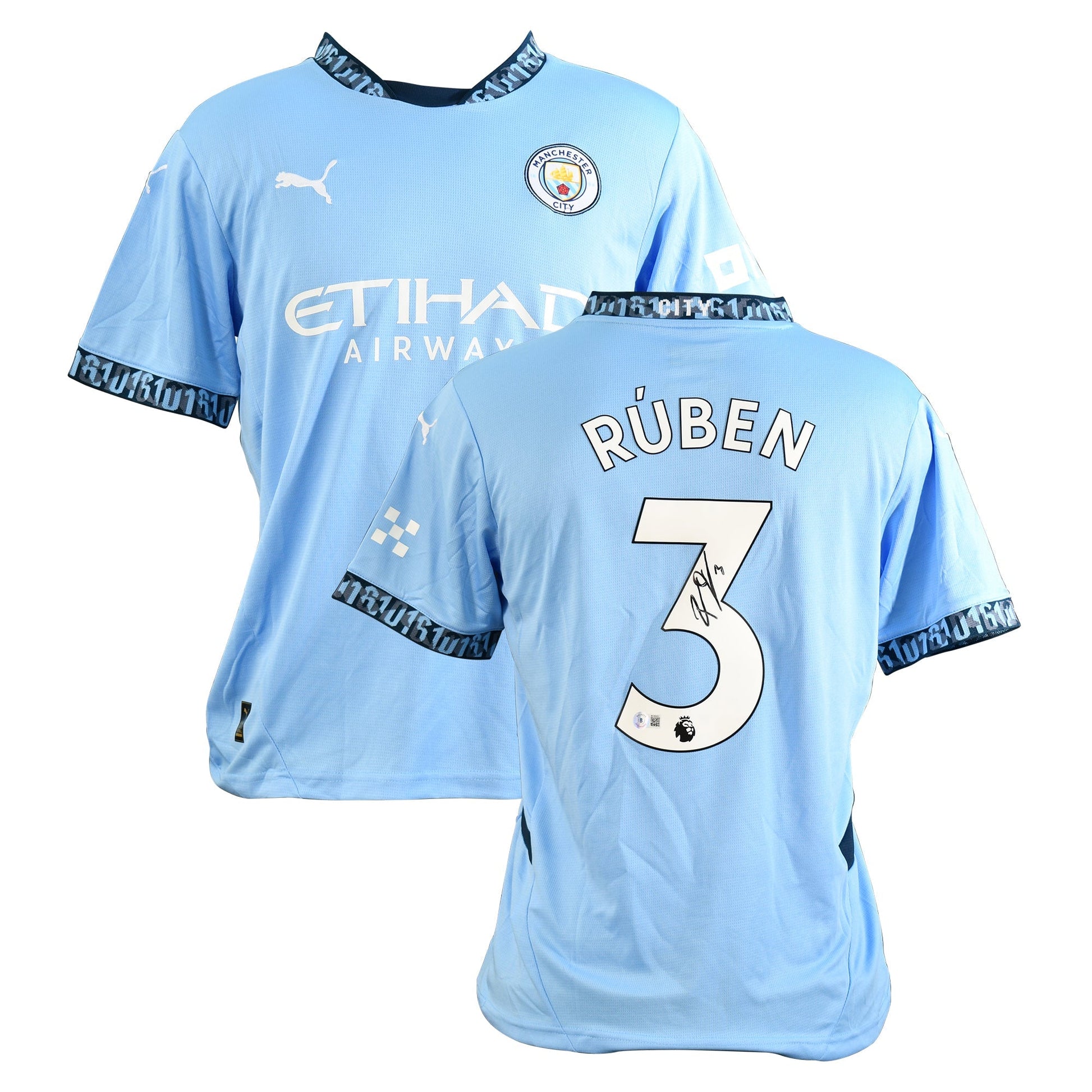 Ruben Dias Signed Manchester City Jersey Certified by Beckett authentic-signatures