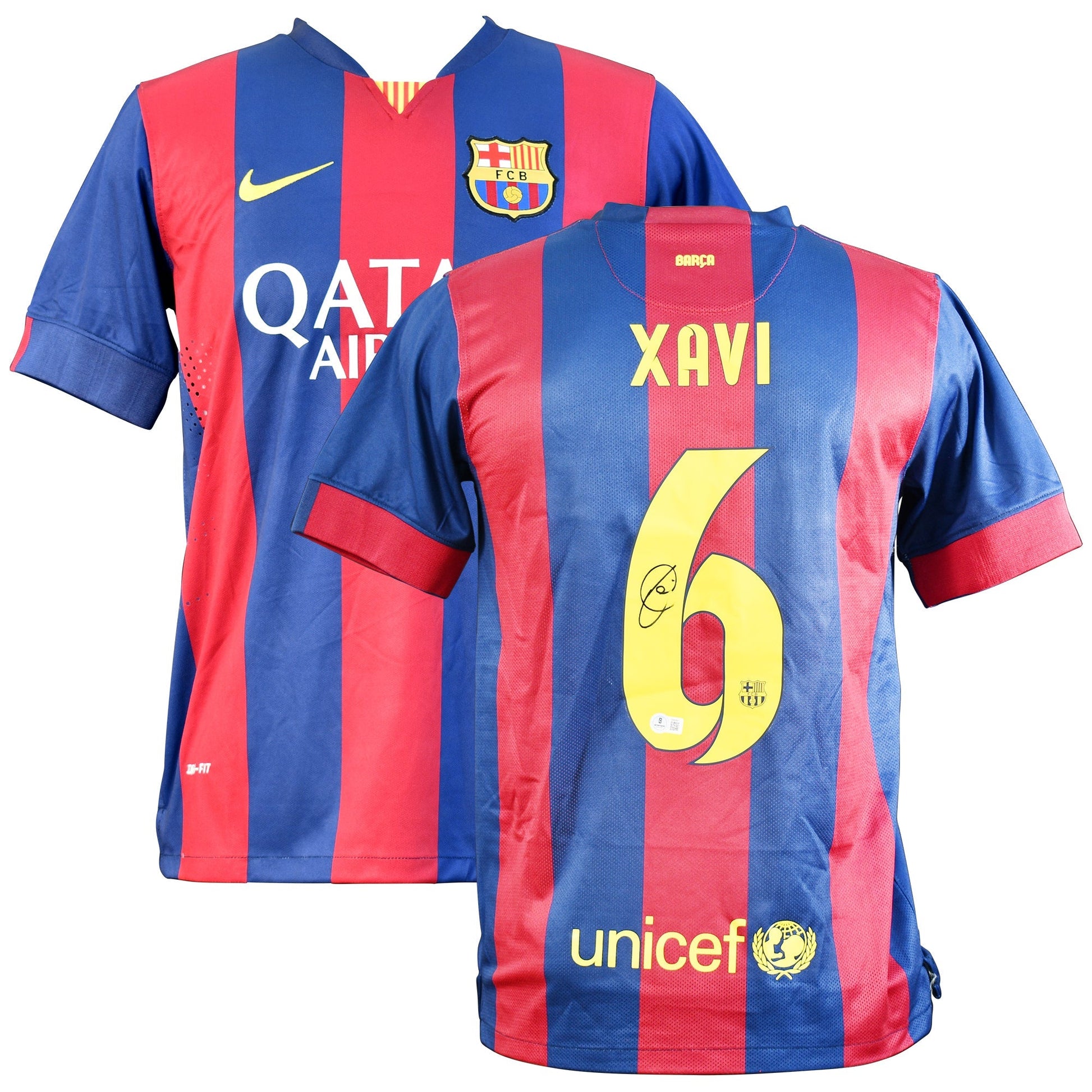 Xavi Hernandez Signed FC Barcelona Authentic Jersey Certified by Beckett authentic-signatures