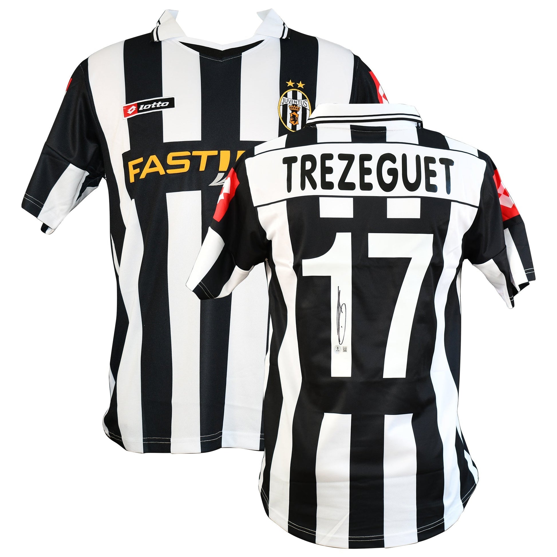 David Trezeguet Signed Juventus Lotta Authentic Jersey Certified by Beckett authentic-signatures