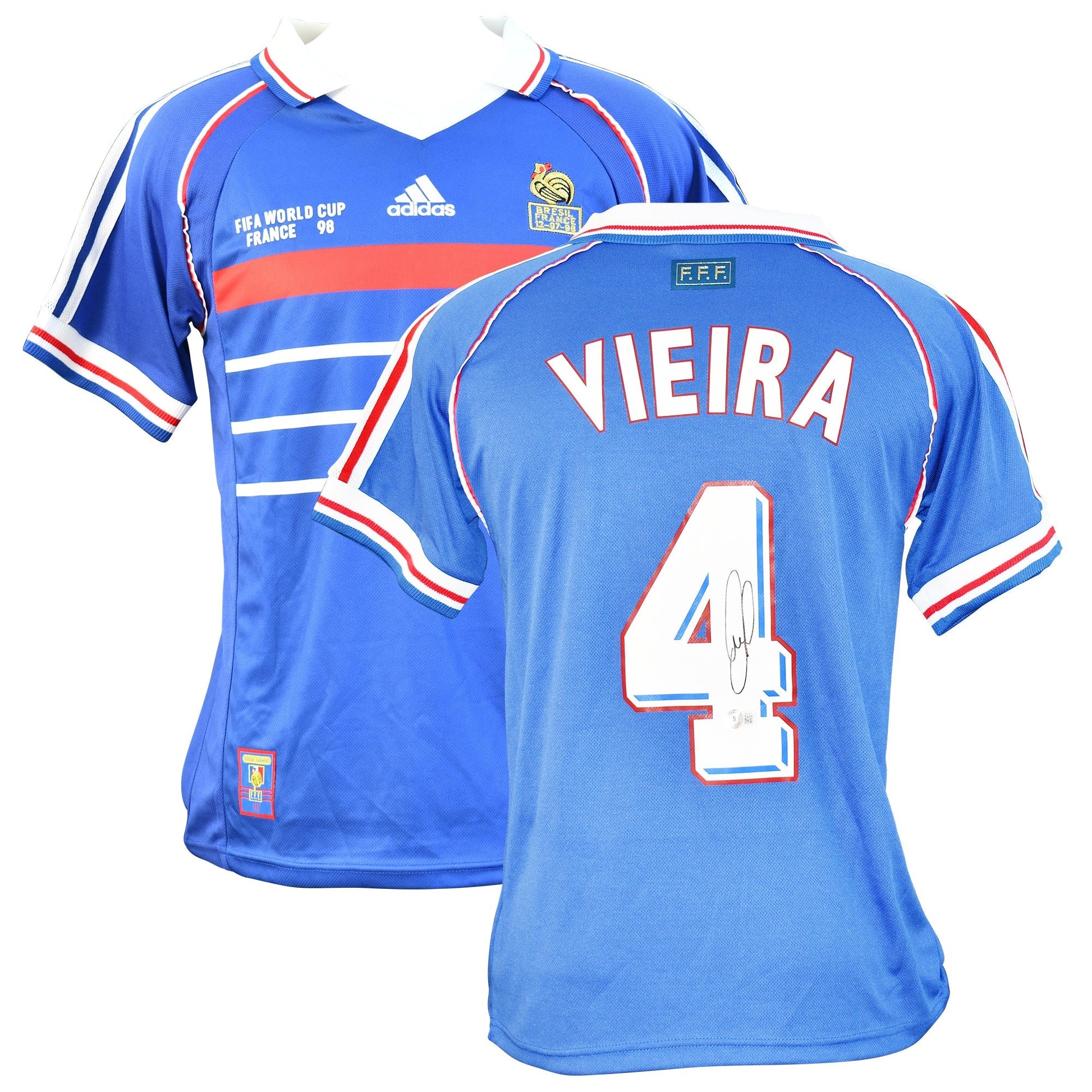 Patrick Vieira Signed France Jersey Certified by Beckett authentic-signatures