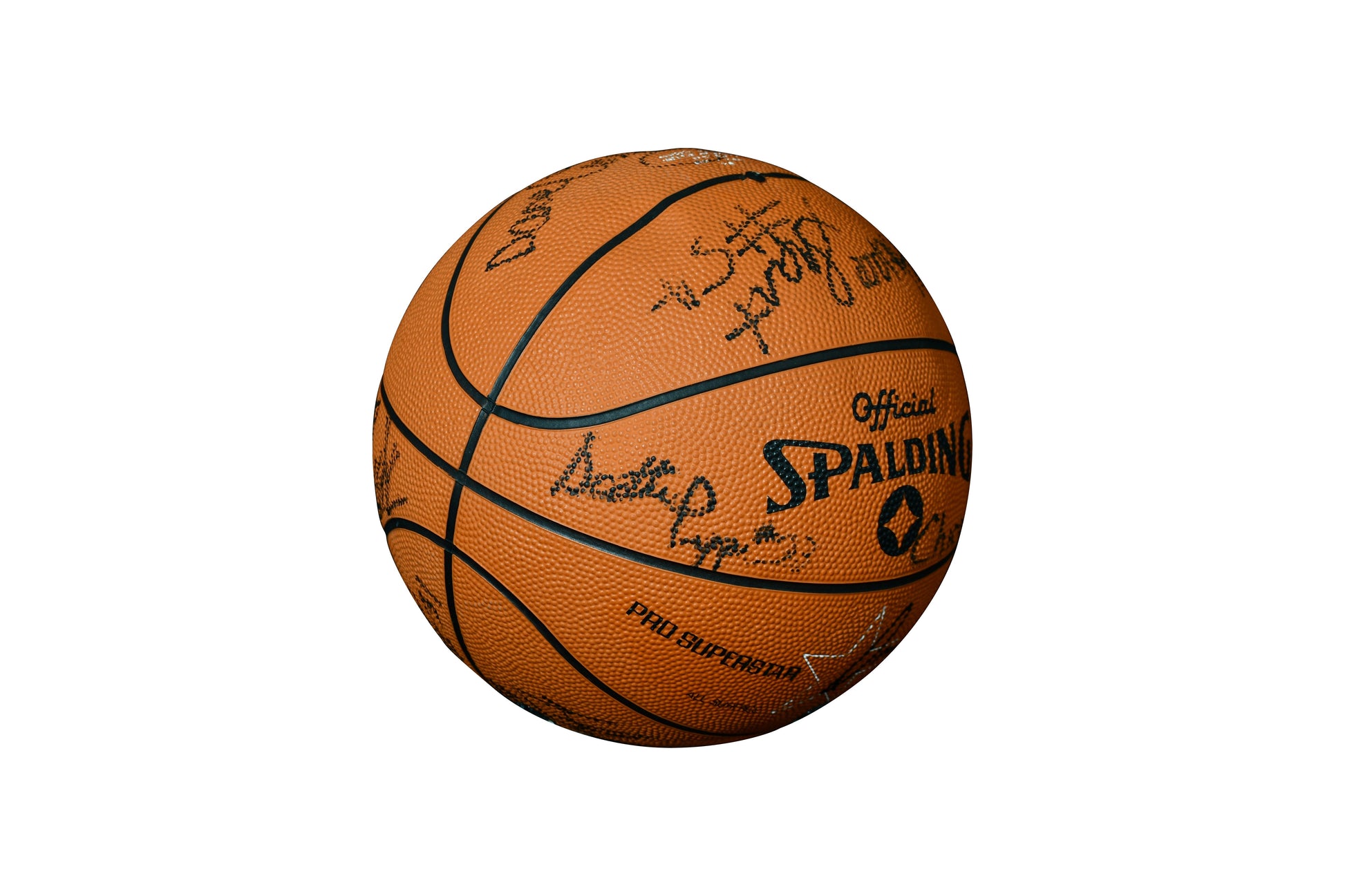 1987-88 Chicago Bulls Team Signed Basketball (11 Signatures) Certified by Beckett authentic-signatures