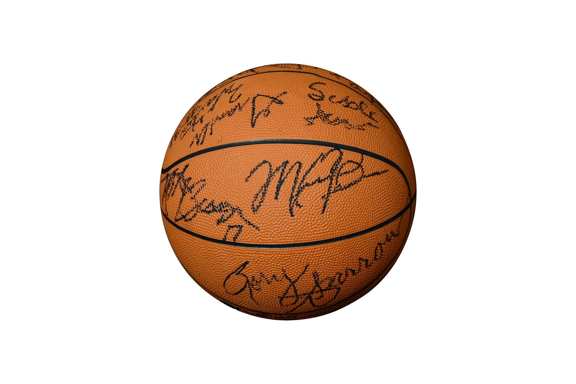 1987-88 Chicago Bulls Team Signed Basketball (11 Signatures) Certified by Beckett authentic-signatures
