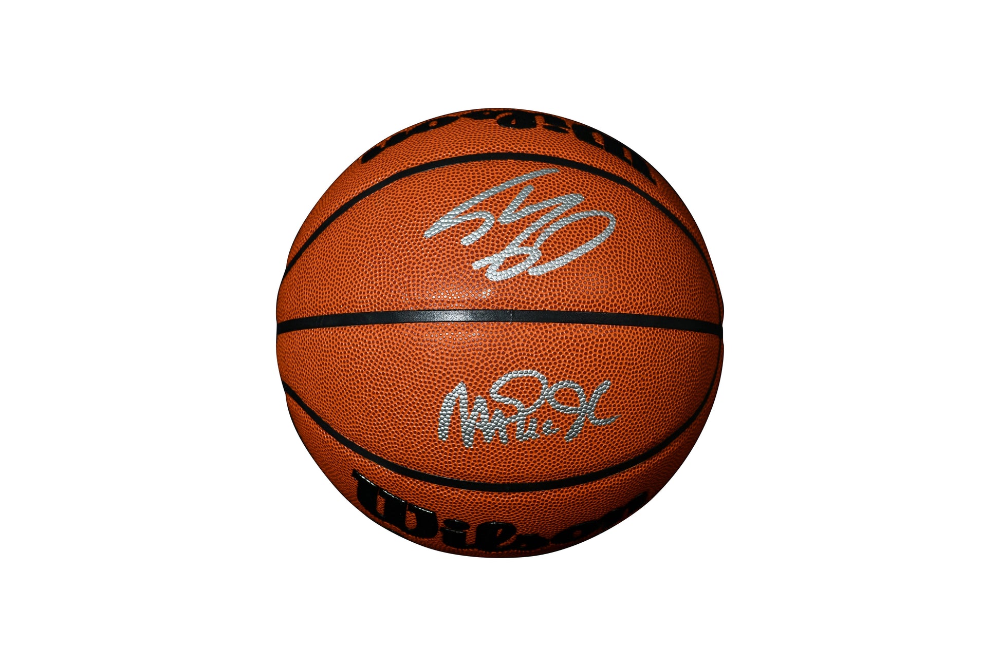 Magic Johnson & Shaquille O'Neal Signed NBA Basketball with Display Case authentic-signatures