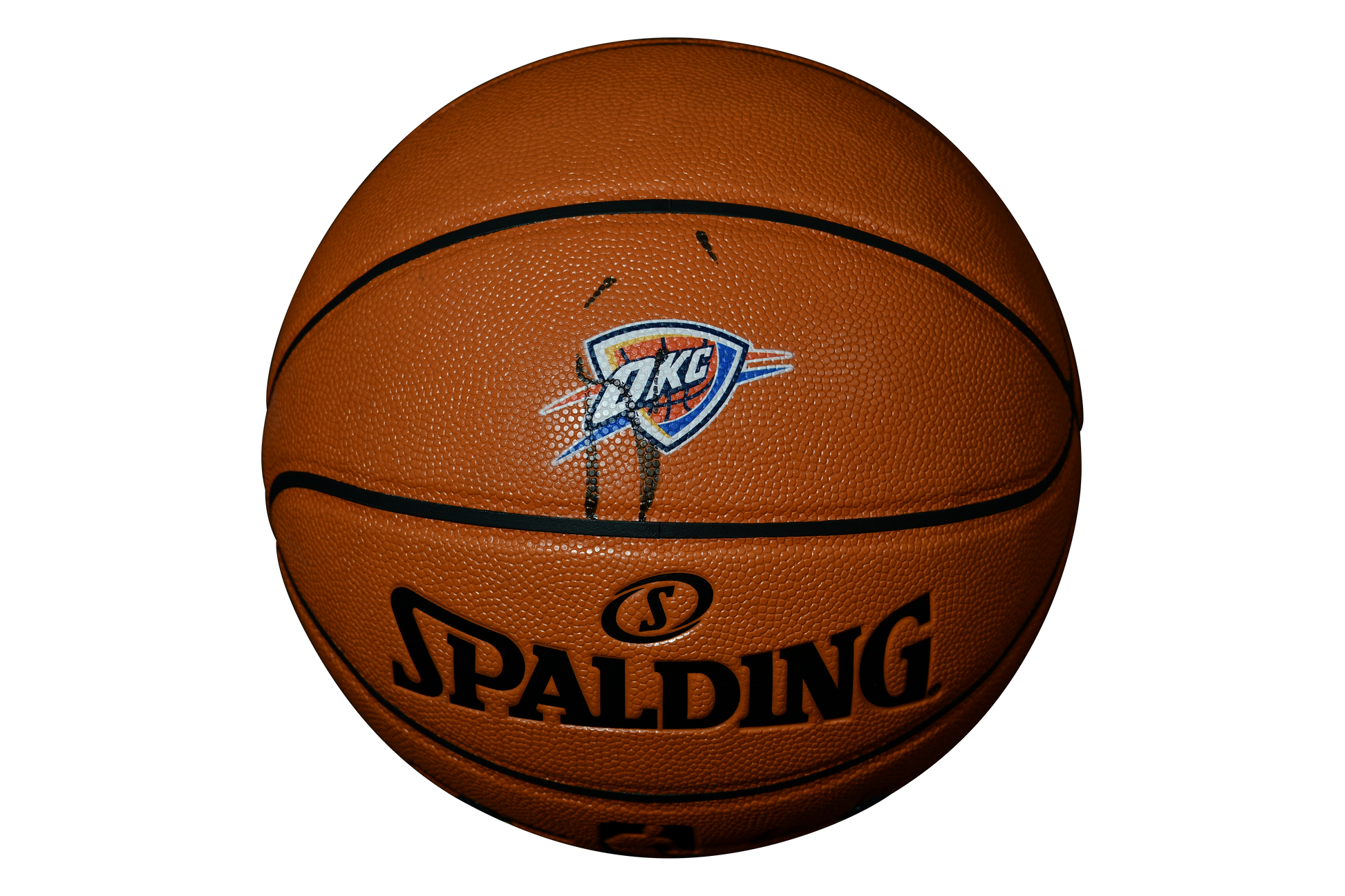 SHAI GILGEOUS-ALEXANDER SIGNED THUNDER LOGO BASKETBALL authentic-signatures