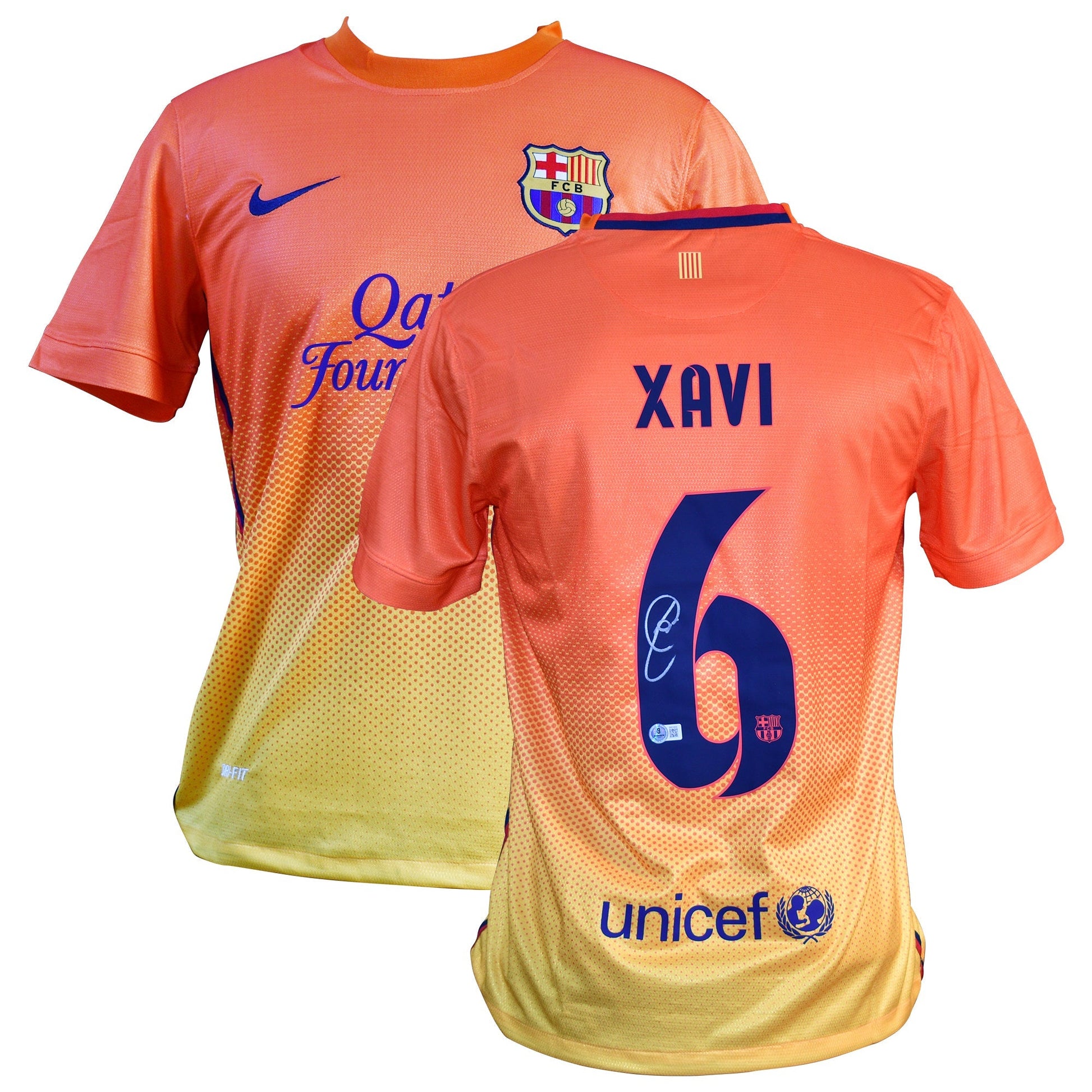 Xavi Hernandez Signed FC Barcelona Nike Authentic Jersey Certified by Beckett authentic-signatures