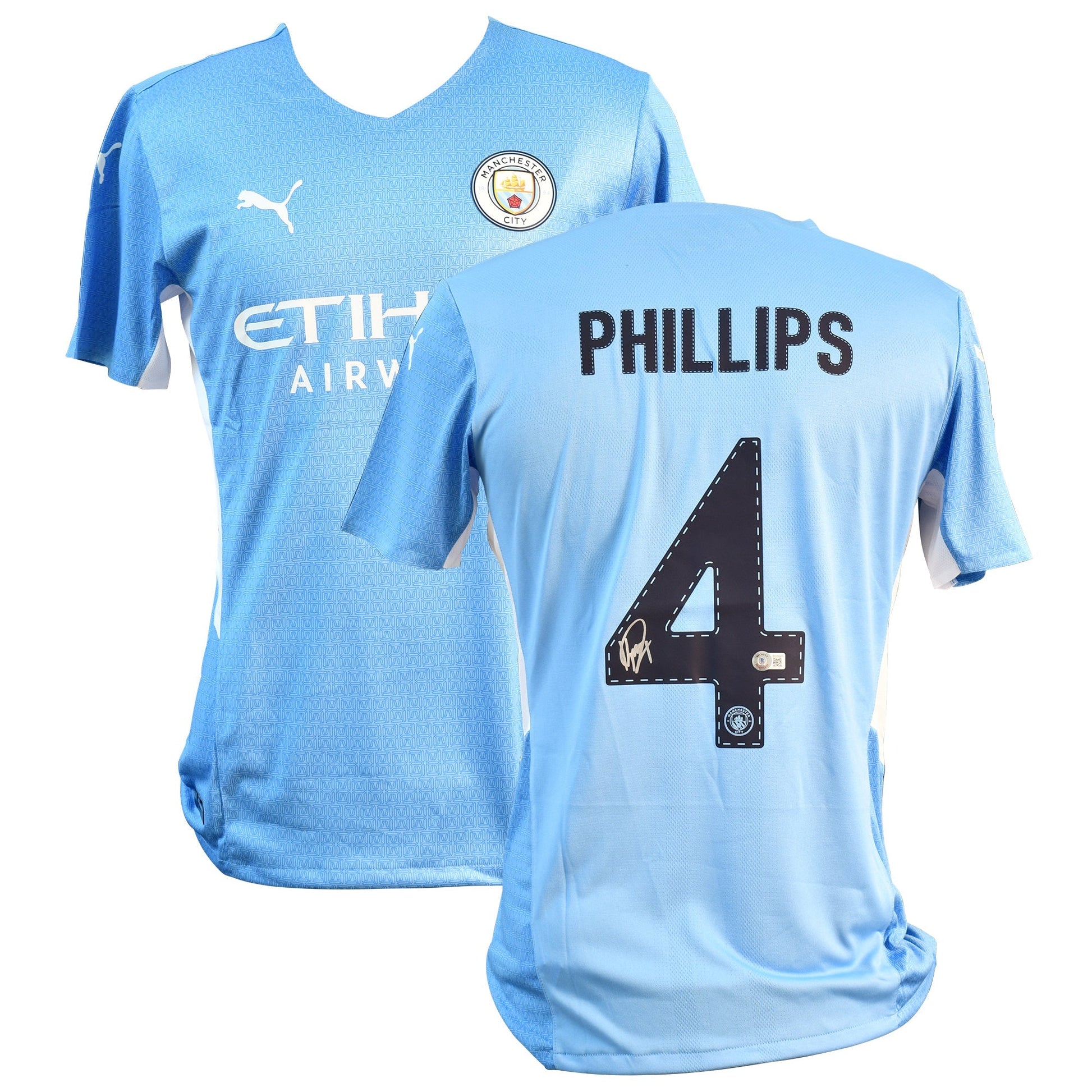 Kalvin Phillips Signed Manchester City Puma Authentic Jersey.Certified by Beckett authentic-signatures