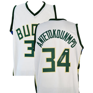 Maillot Custom Domicile Milwaukee Bucks signe par Giannis Antetokoumpo certifie par JSA authentic-signatures
