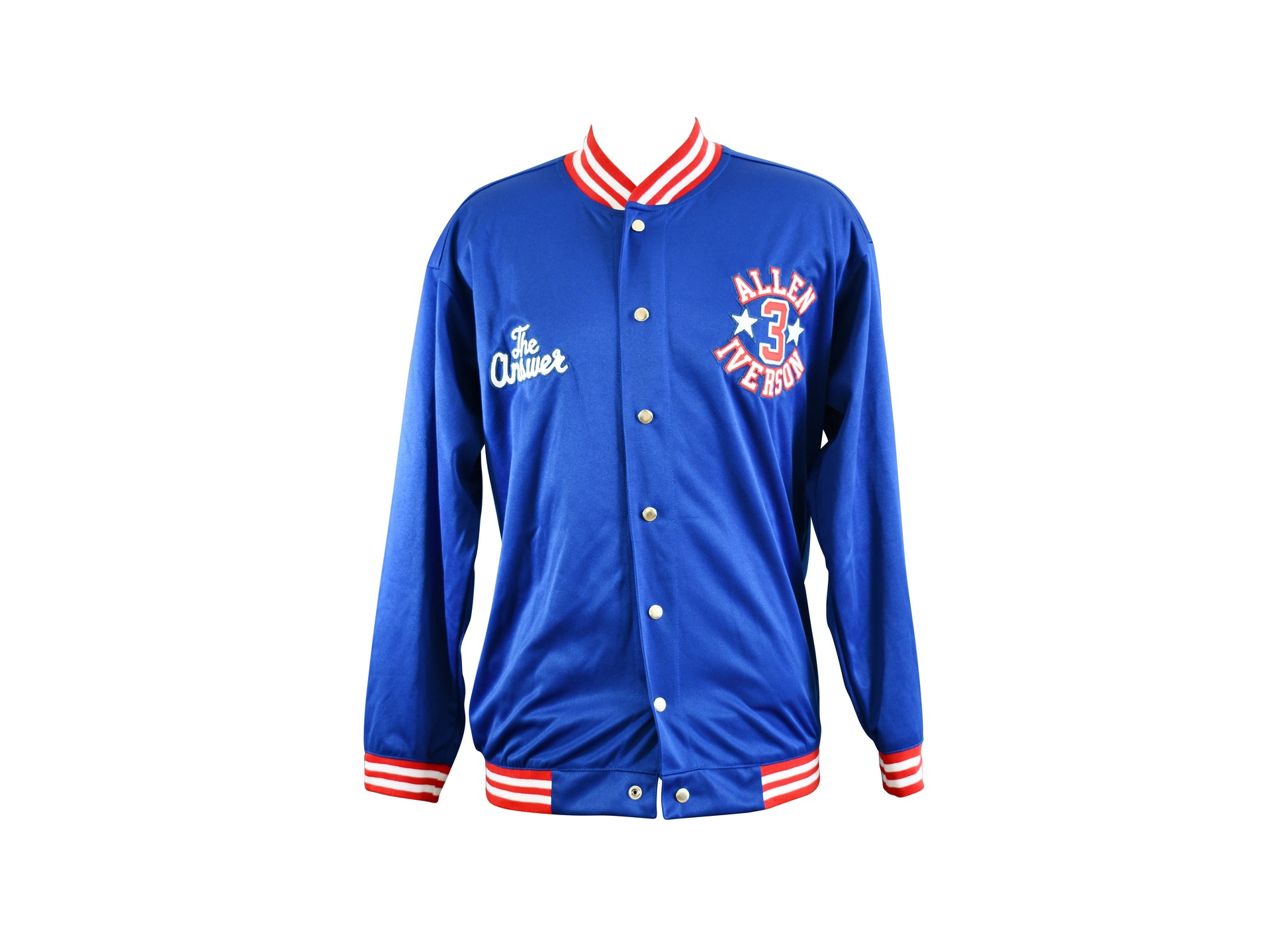 Veste d'Echauffement Authentique Domicile Philapelphia 76ers signe par Allen Iverson certifie par JSA authentic-signatures