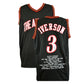 Allen Iverson Signed Philadelphia 76ers stat black Jersey "The Answer" authentic-signatures