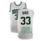 Larry Bird Signed Boston Career Highlight Stat Jersey Certified by Larry Bird & Beckett authentic-signatures