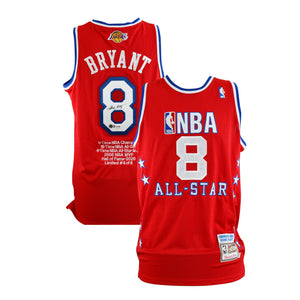PIECE EXCEPTIONNELLE Maillot Edition Limitée 4/8 Authentique Mitchell and Ness All Star Game 2003  signé par Kobe Bryant certifié par Beckett et PSA authentic-signatures